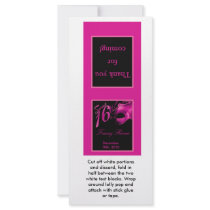 25 Lollipop Topper Sweet 16 Hot Pink Black Party