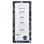 25 Menu Cards Boy Blue Punk Rock Skull Flame