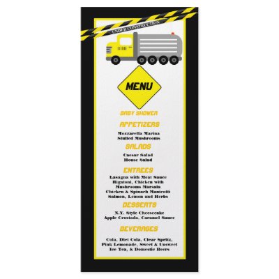25 Menu Cards Construction by AnnLeeDesigns