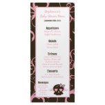 25 Menu Cards Girly Girl Pink Punk Rock Skull Flam rack cards