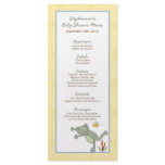 25 Menu Cards Leap Frog Turtle Bee Dragonfly Pond rack cards