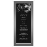 25 Menu Cards Mis XV Silver Black Party