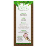 25 Menu Cards Monkey Swing Jungle Safari Zoo Anima rack cards