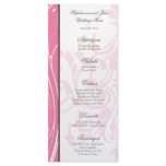 25 Menu Cards Pink Chandelier