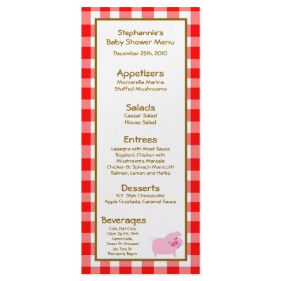 25 Menu Cards Red Barn Farm Animals by thepapergenius