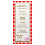 25 Menu Cards Red Barn Farm Animals