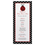 25 Menu Cards Red Ladybug