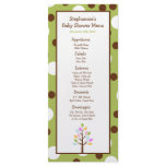 25 Menu Cards Woodland Friends Tree