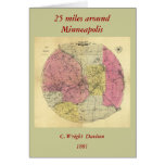 25 Miles Around Minneapolis - 1881 Map