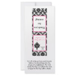 25 Mint Matchbooks Hot Pink Black Damask rack cards