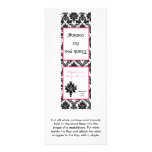 25 Mint Matchbooks Hot Pink Black Damask Full Colour Rack Card