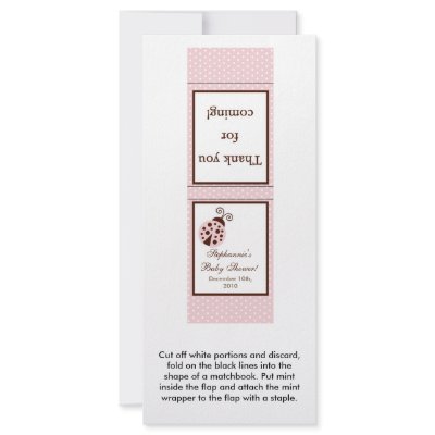 25 Mint Matchbooks Pink Ladybug by AnnLeeDesigns