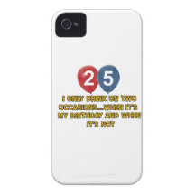 25 year old birthday designs iPhone 4 case