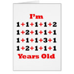25 Years Old B Red Greeting Card