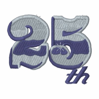 25th Anniversary by ZazzleEmbroidery
