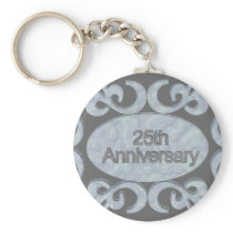 25th Anniversary Gifts Keychain