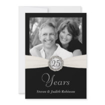 25th Anniversary Invitations - Custom Photo