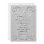 25th Anniversary Ornate Scroll Invitation