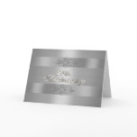 25th anniversary party formal invitation silver card