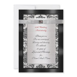25th Anniversary party invitation black and white