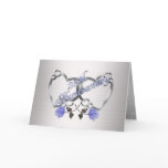 25th Anniversary party invitation silver hearts Cards
