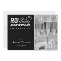 25th Anniversary Party Invitations - Personalised