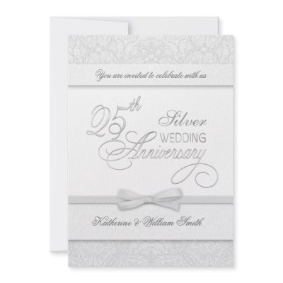 25th Anniversary Silver Anniversary Invitations by SquirrelHugger