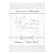 25th Anniversary Silver Anniversary Invitations