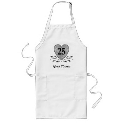 25th Anniversary - Silver Aprons by SpiceTree_Weddings