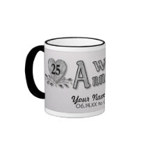 25th Anniversary - Silver - Customise Mug