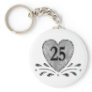 25th Anniversary - Silver Key Chains