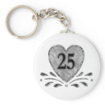 25th Anniversary - Silver keychains