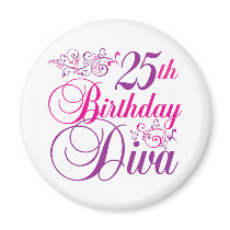 25th Birthday Diva Magnet