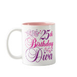 25th Birthday Diva Mugs