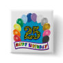 25th Birthday Gifts with Assorted Balloons Design Button