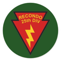 25th Infantry Recondo pocket patch Round Stickers