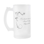 25th Silver Anniversary Floral Coffee Mug