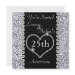 25th SILVER Anniversary Party Invitation