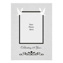 25th Silver Wedding Anniversary Invitation