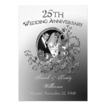 25th Silver Wedding Anniversary Invitations