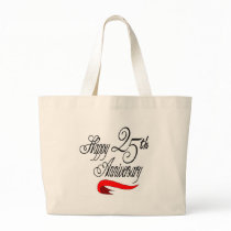 25th wedding anniversary a canvas bags
