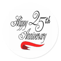 25th wedding anniversary a stickers