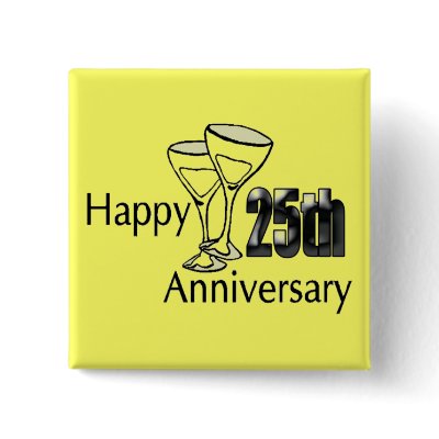 25th Wedding Anniversary Buttons by wedding_anniversary