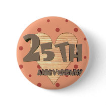 25th Wedding Anniversary Gifts Buttons