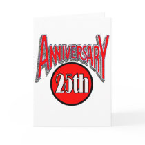 25th Wedding Anniversary Gifts Greeting Cards