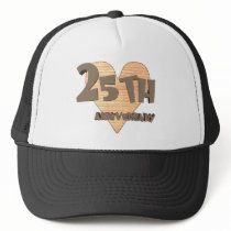 25th Wedding Anniversary Gifts Mesh Hat
