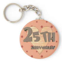 25th Wedding Anniversary Gifts Keychain