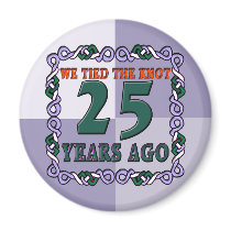 25th Wedding Anniversary Gifts Fridge Magnets