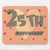25th Wedding Anniversary Gifts Mouse Pad