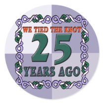 25th Wedding Anniversary Gifts Sticker